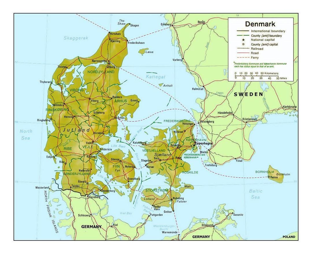 Kort af danmörku kommune