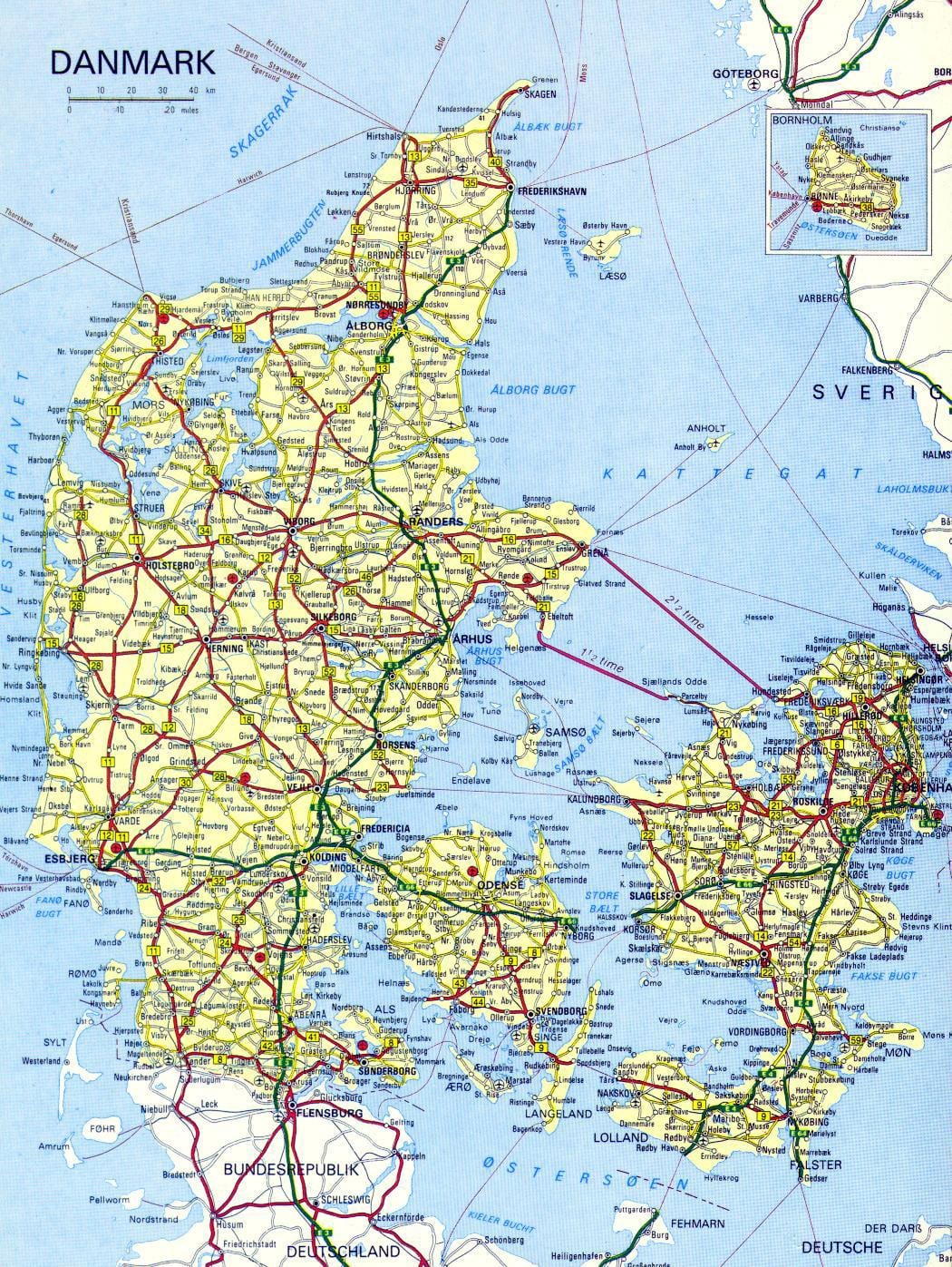 Kort af nákvæmar danmörku